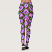Lila Marguerite-Muster Leggings (Rückseite)