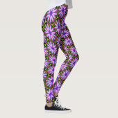 Lila Marguerite-Muster Leggings (Rechts)