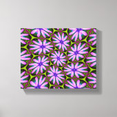 Lila Marguerite-Muster Leinwanddruck (Vorderseite)