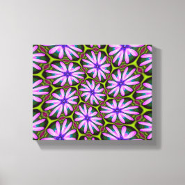 Lila Marguerite-Muster Leinwanddruck