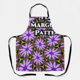 Lila Marguerite-Muster Schürze