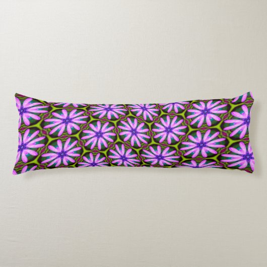 Lila Marguerite-Muster Seitenschläferkissen (Vorderseite)