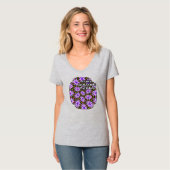 Lila Marguerite-Muster T-Shirt (Vorderseite Vollansicht)