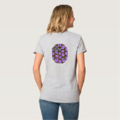 Lila Marguerite-Muster T-Shirt (Rückseite Vollansicht)