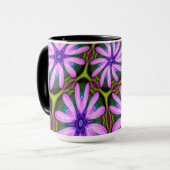 Lila Marguerite-Muster Tasse (Vorderseite Links)