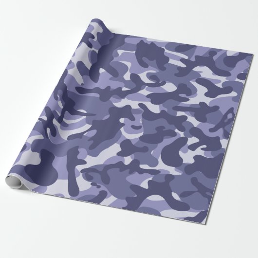 Lila Marine Camouflage Geschenkpapier (Ungerollt)