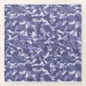 Lila Marine Camouflage Glasuntersetzer (Vorderseite)