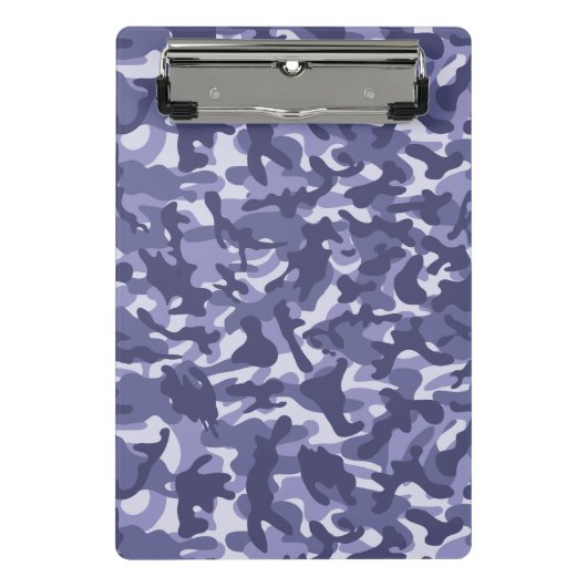 Lila Marine Camouflage Mini Klemmbrett (Vorderseite)