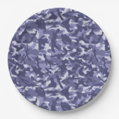 Lila Marine Camouflage Pappteller (Vorderseite)