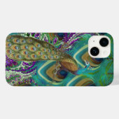 Lila Marine und Kupfer Paisley Peacock & Feathers Case-Mate iPhone Hülle (Rückseite (Horizontal))