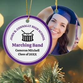 Lila Marinebruppe für High School - Weihnachten Keramik Ornament