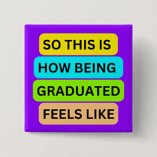 Lila Markierungsknopf SO_THIS_IS_HOW_BEING_G Button (Vorderseite)