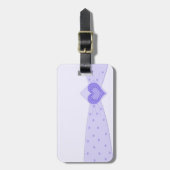 Lila Markierungstag Gepäckanhänger (Vorderseite vertikal)