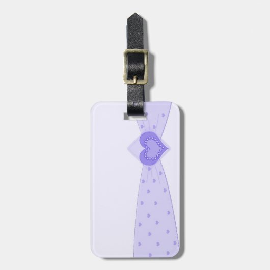Lila Markierungstag Gepäckanhänger (Vorderseite vertikal)