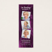 Lila Marmor 3 Foto Gedicht Beerdigung Gebet Leseze (Vorderseite)