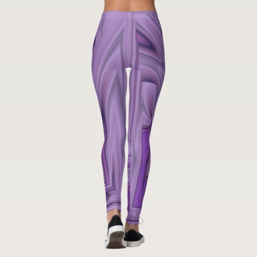 Lila Marmor Abstrakt Leggings (Rückseite)