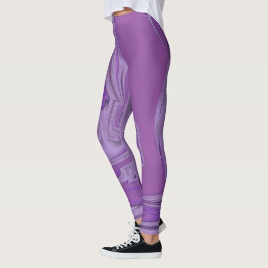 Lila Marmor Abstrakt Leggings (Links)