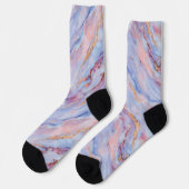 Lila Marmor-ähnlich mit Akzentstruktur Socken (Linkes Detail)