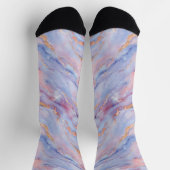 Lila Marmor-ähnlich mit Akzentstruktur Socken (Oben)