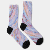 Lila Marmor-ähnlich mit Akzentstruktur Socken (Rechts)