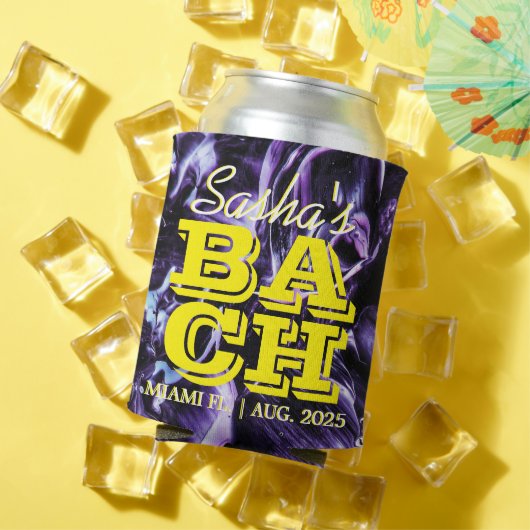 Lila Marmor Eleganter Junggeselinnen-Abschied kund Dosenkühler (In Situ Sommer)