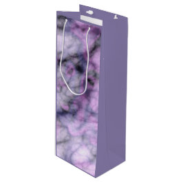 Lila Marmor Geschenktüte Für Weinflaschen