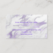 Lila Marmor-Glitzer-Kleiderwagen Visitenkarte (Rückseite)