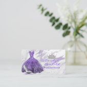 Lila Marmor-Glitzer-Kleiderwagen Visitenkarte (Stehend Vorderseite)