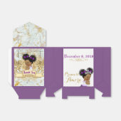 Lila|Marmor Gold & White Extravagant African Princ Geschenkschachtel (Ungefaltet)