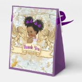 Lila|Marmor Gold & White Extravagant African Princ Geschenkschachtel (Rückseite)