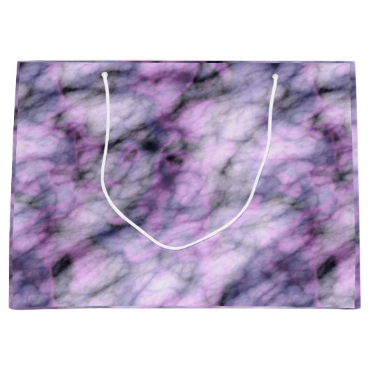 Lila Marmor Große Geschenktüte (Vorderseite)