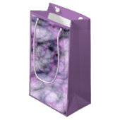 Lila Marmor Kleine Geschenktüte (Vorderseite Schrägansicht)