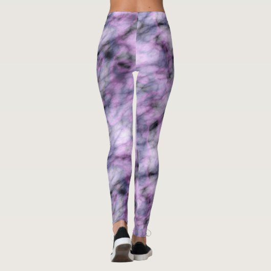 Lila Marmor Leggings (Rückseite)