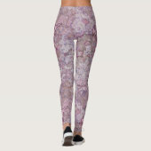 Lila Marmor Leggings (Rückseite)