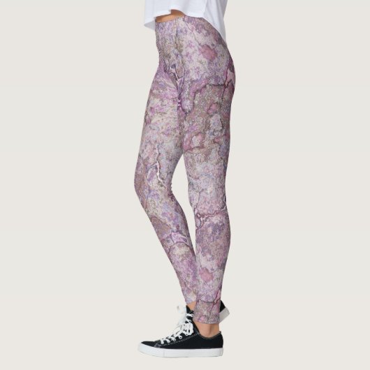 Lila Marmor Leggings (Links)