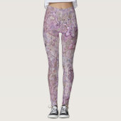 Lila Marmor Leggings (Vorderseite)