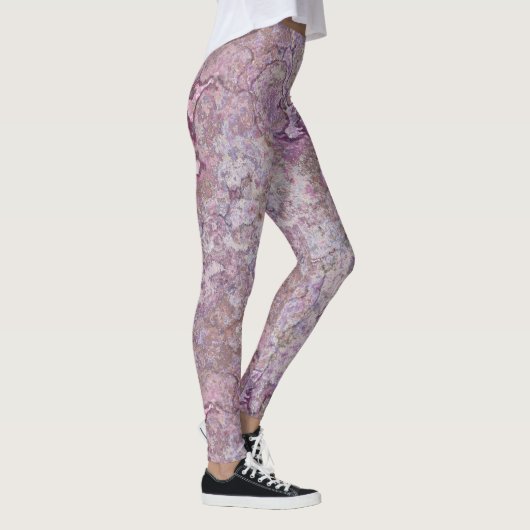 Lila Marmor Leggings (Rechts)