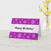 Lila Marmor - mit Blume Karte (Gelbe Blume)