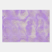 Lila Marmor mit goldenem Hexagon geometrischem Mus Geschenkpapier Set (Vorderseite 2)