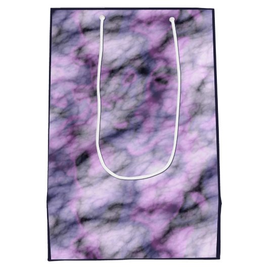 Lila Marmor Mittlere Geschenktüte (Rückseite)