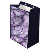 Lila Marmor Mittlere Geschenktüte (Rückseite Schrägansicht)