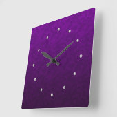 Lila Marmor Quadratische Wanduhr (Winkel)
