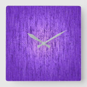 Lila Marmor Quadratische Wanduhr (Vorderseite)