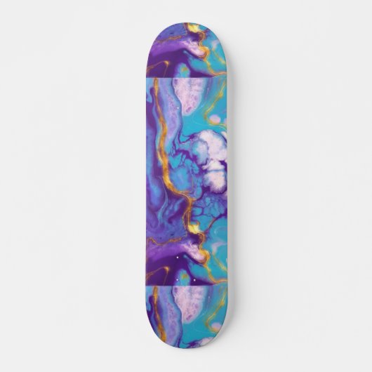 Lila Marmor Skateboard (Vorne)