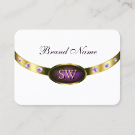 Lila Marmor und Gold mit Initialen Visitenkarte