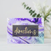 Lila Marmor und Goldfolie für Inky Splash Begleitkarte (Stehend Vorderseite)