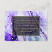 Lila Marmor und Goldfolie für Inky Splash Begleitkarte (Rückseite)