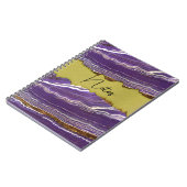 Lila Marmor und Imitate Gold Spiral Notebook Notizblock (Linke Seite)