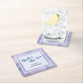 Lila Marmor unter dem Meer Rechteckiger Pappuntersetzer (Vor Ort)