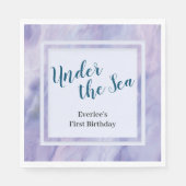 Lila Marmor unter dem Meer Serviette (Vorderseite)